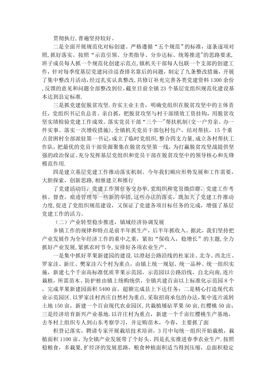 乡镇XX年度工作总结和工作设想.doc_第2页