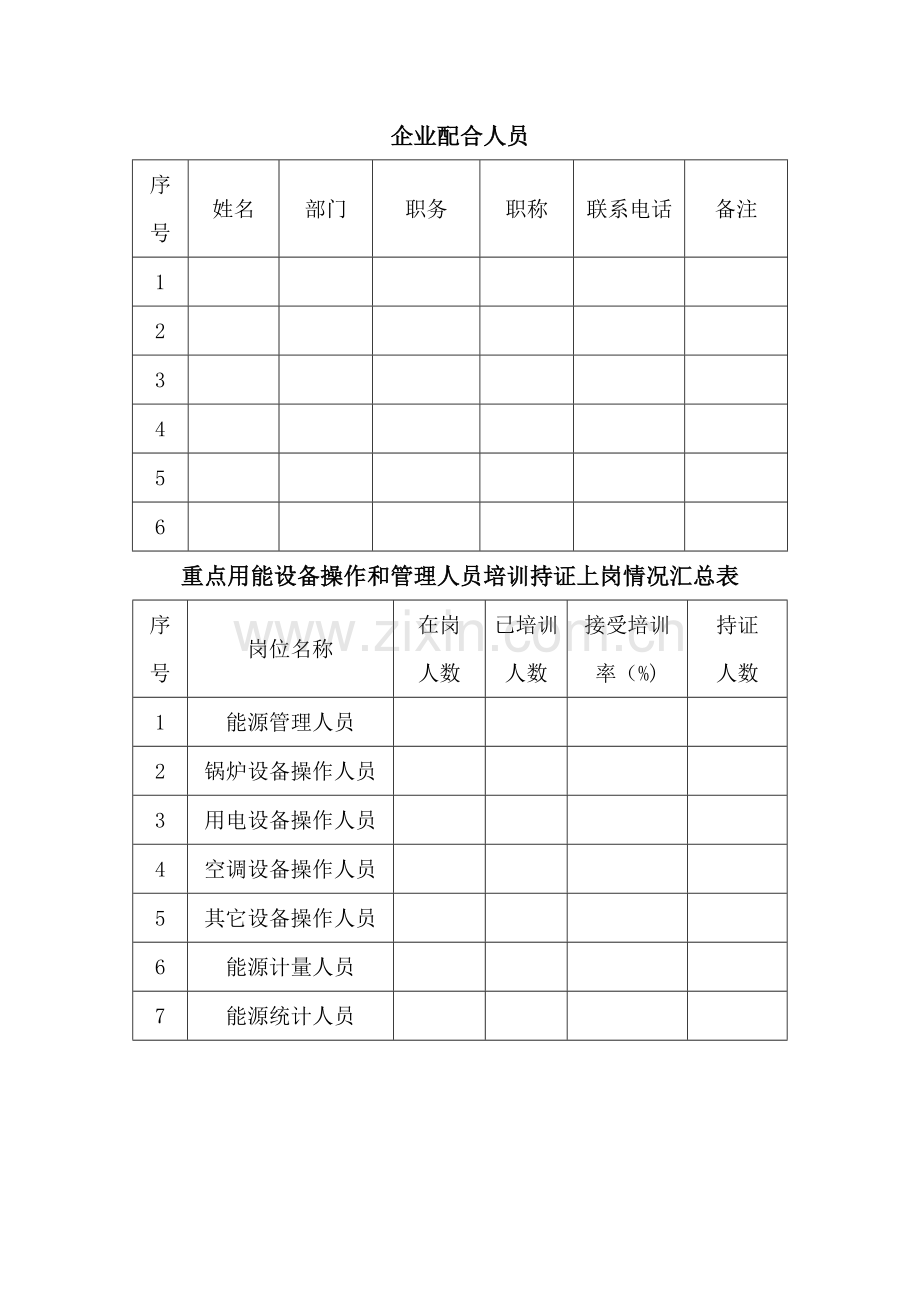清洁生产审核现场审计数据采集汇总表格.doc_第1页