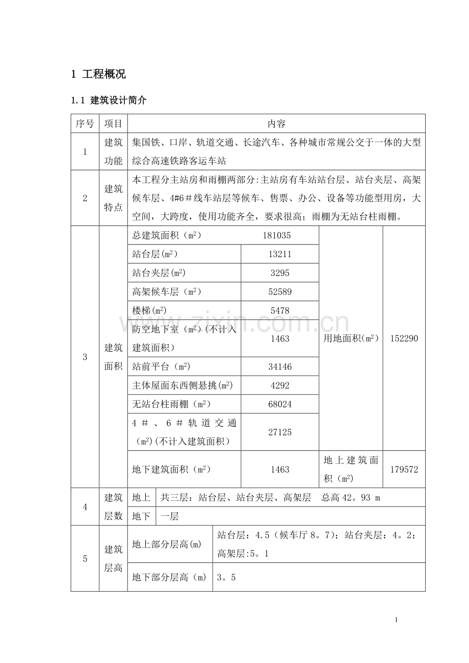 某火车站站房及雨棚钢结构施工方案(大跨度空间管桁架)-secret.doc_第1页