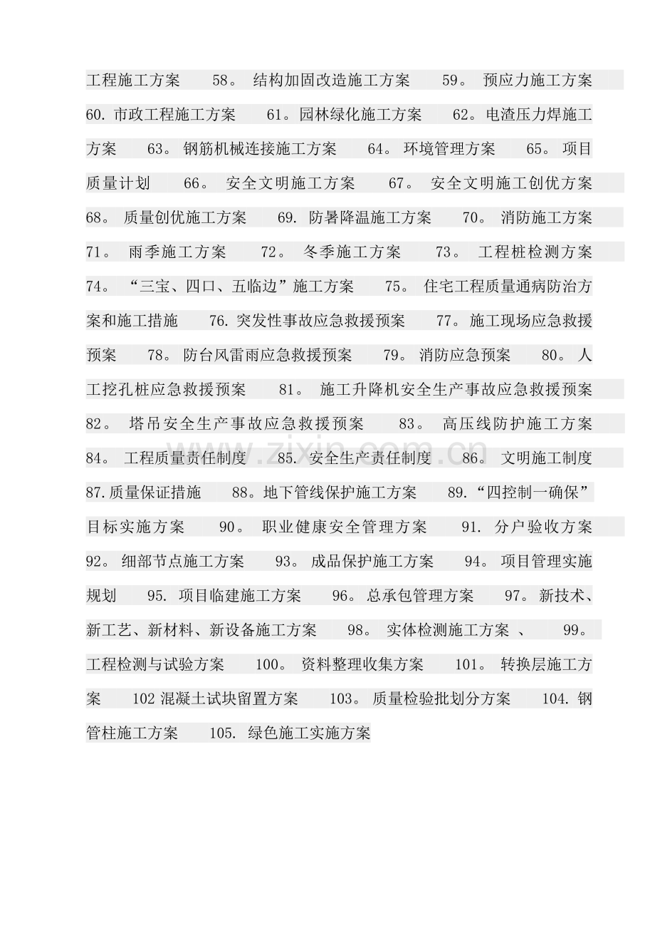 建筑工程需编制的施工方案105个.doc_第2页