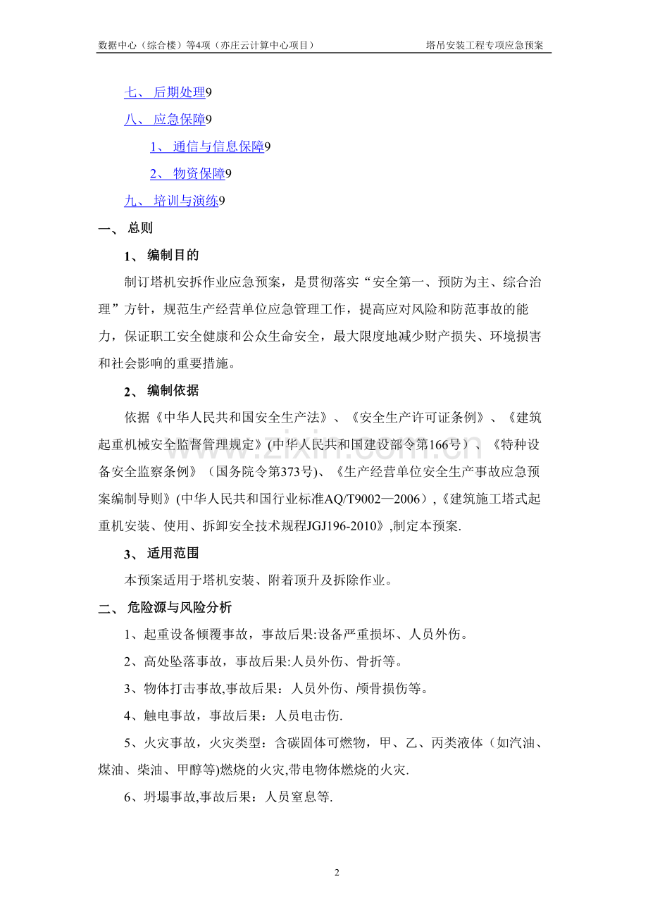 塔吊安装工程专项应急预案.doc_第2页