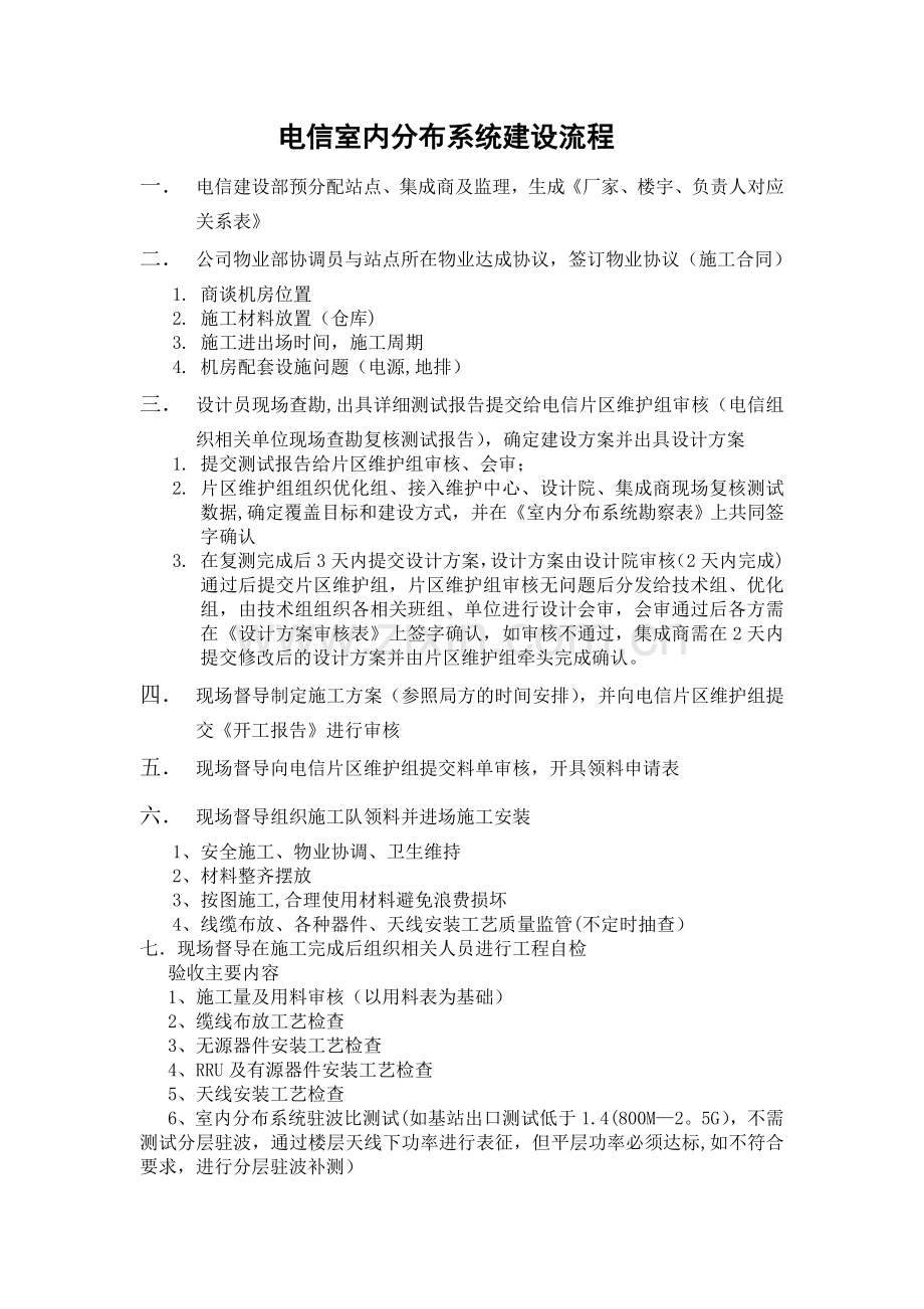 电信室内分布系统建设流程.doc_第1页