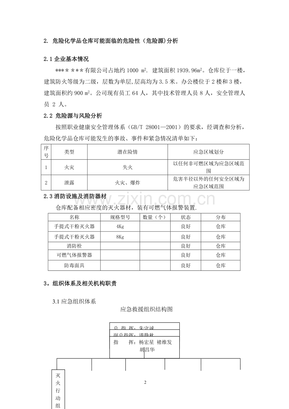 仓库应急应急救援预案剖析.doc_第2页
