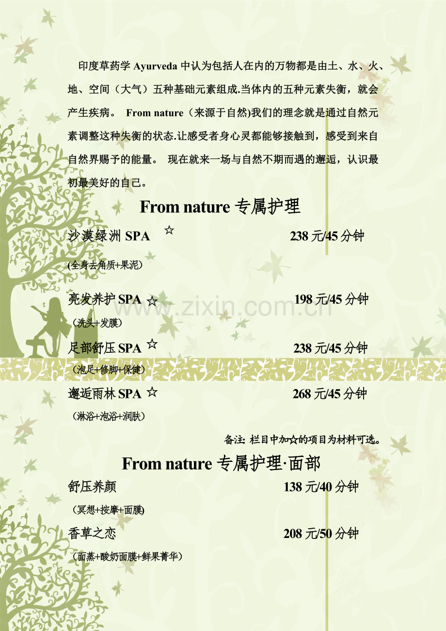 美容院SPA会所价格表设定模版.doc_第2页