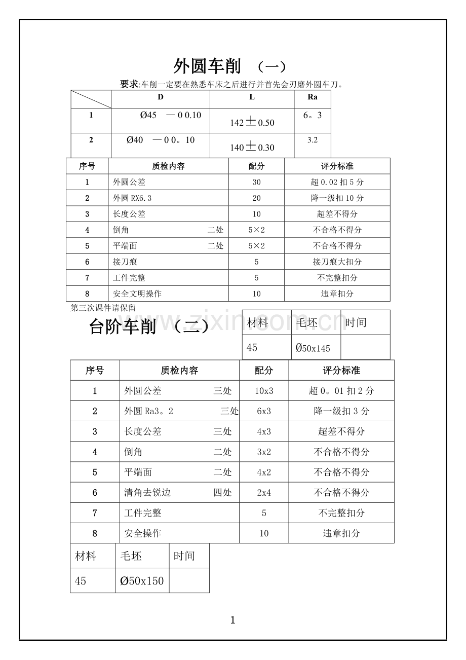 中职数控车床练习系列图纸.doc_第1页