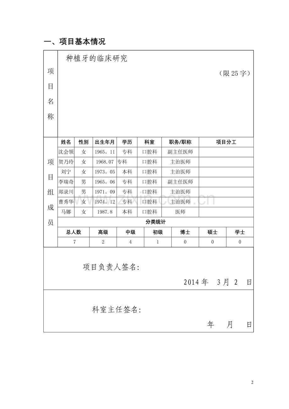 新业务新技术申请表(以种植牙例)1.doc_第2页
