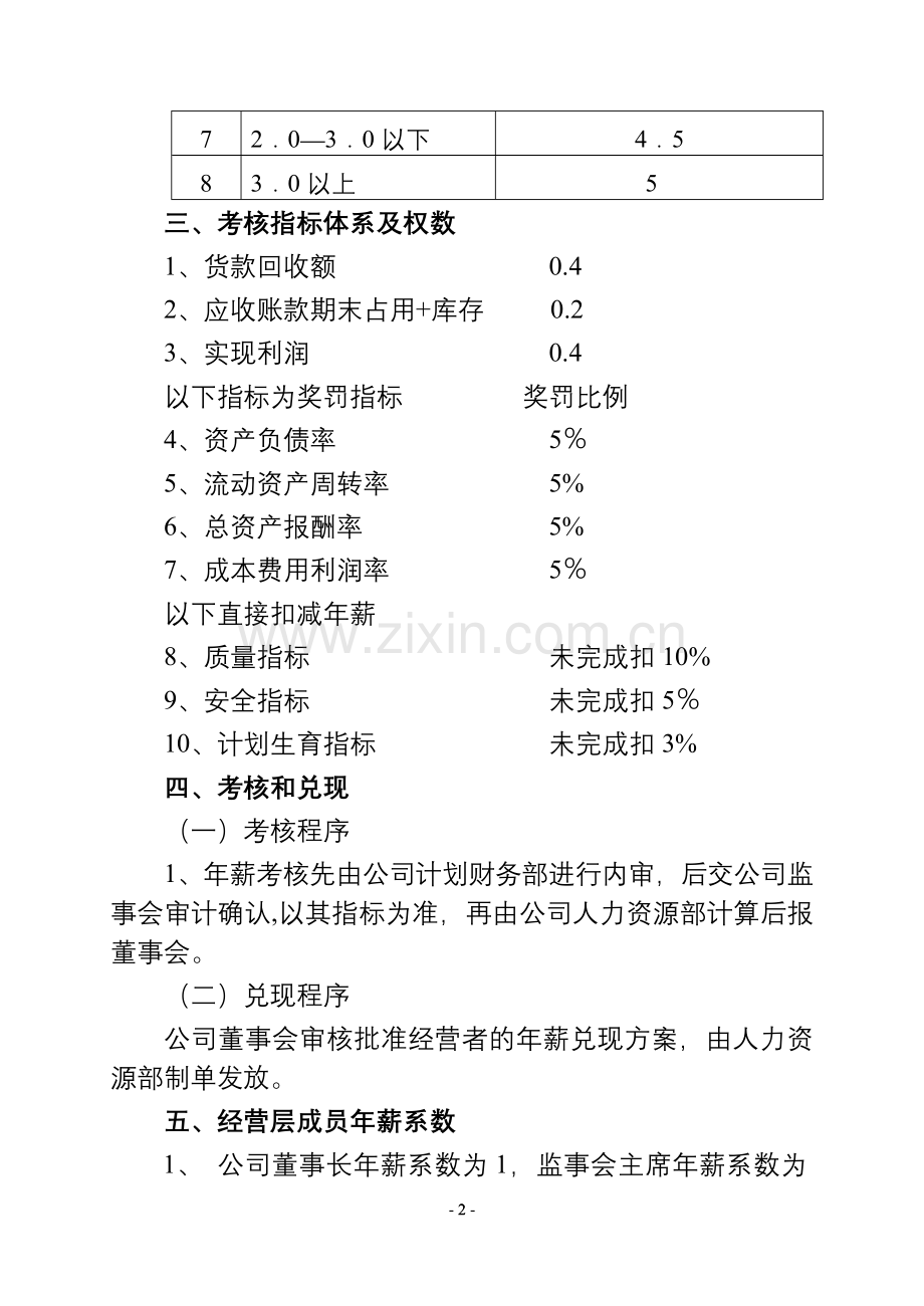 经营者年薪考核兑现办法.doc_第2页