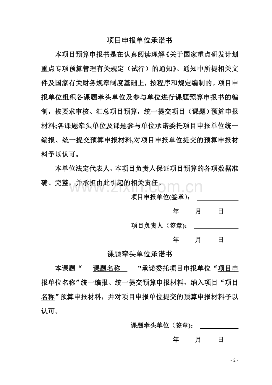 科技部重点专项经费预算模板.doc_第2页