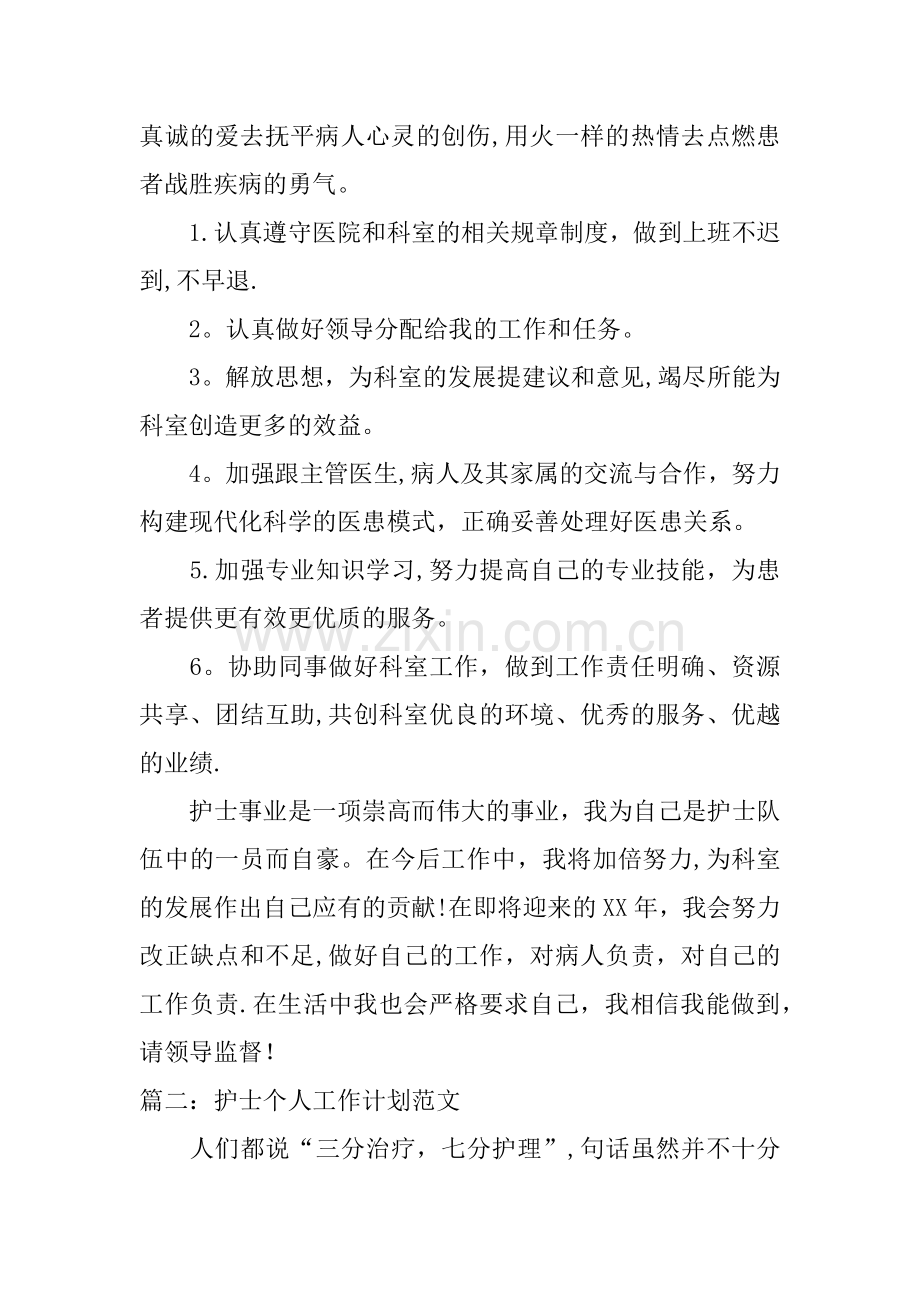 个人护理工作计划.docx_第2页