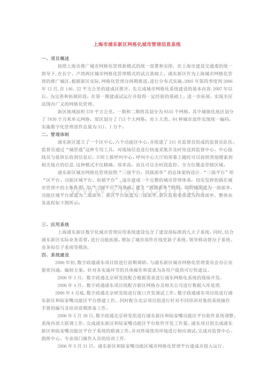 上海市浦东新区网格化城市管理信息系统.doc_第1页