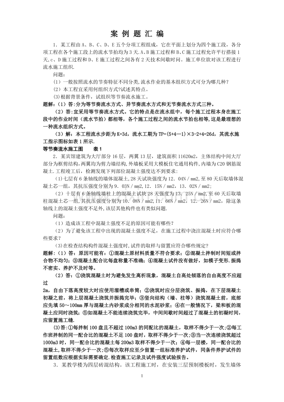 一级建造师案例分析题超经典(有解题思路).doc_第1页