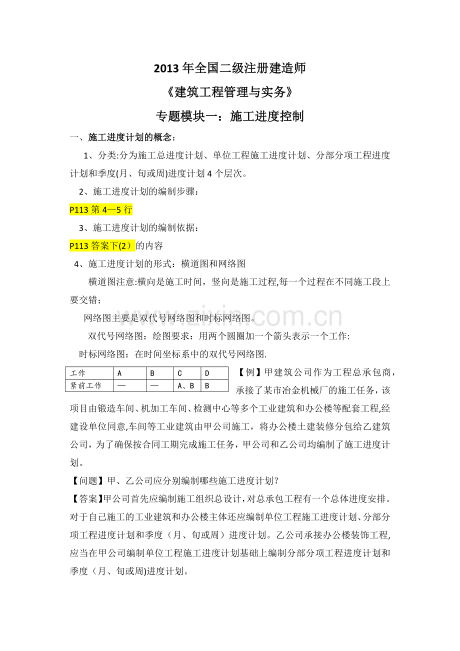 二级建造师建筑实务专题模块一(进度).docx_第1页