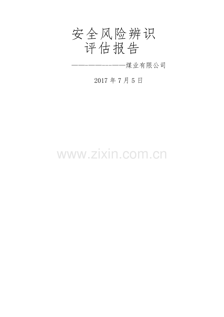 安全风险辨识评估报告14182.doc_第1页
