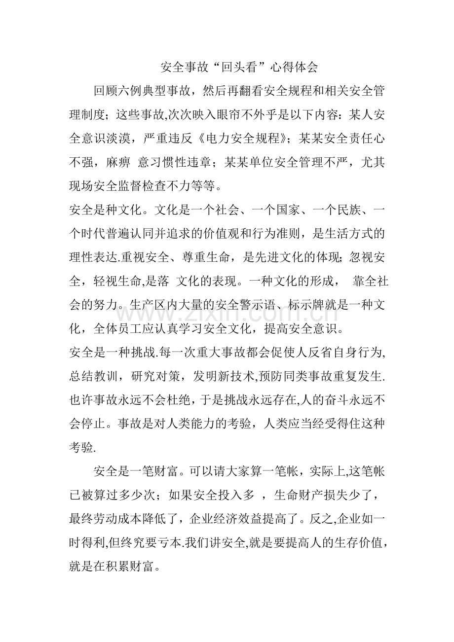 安全事故“回头看”心得体会.doc_第1页
