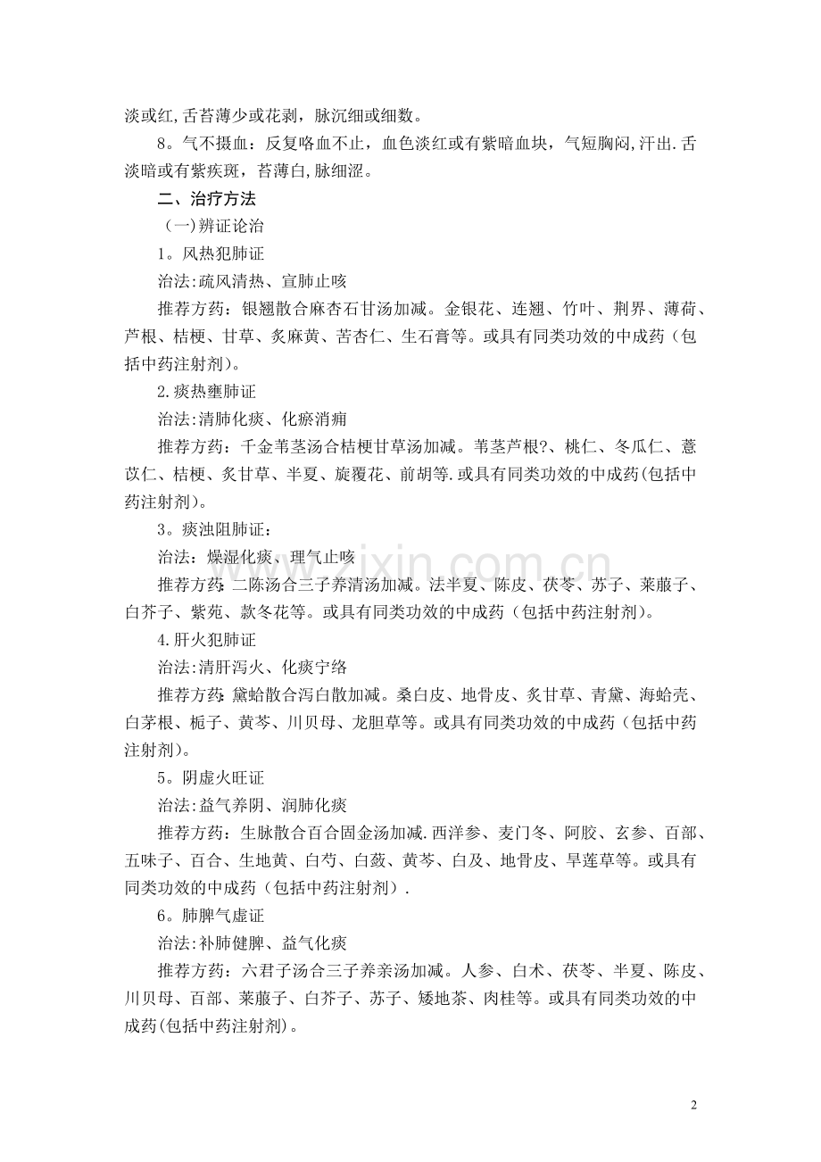 支气管扩张症中医诊疗方案.doc_第2页