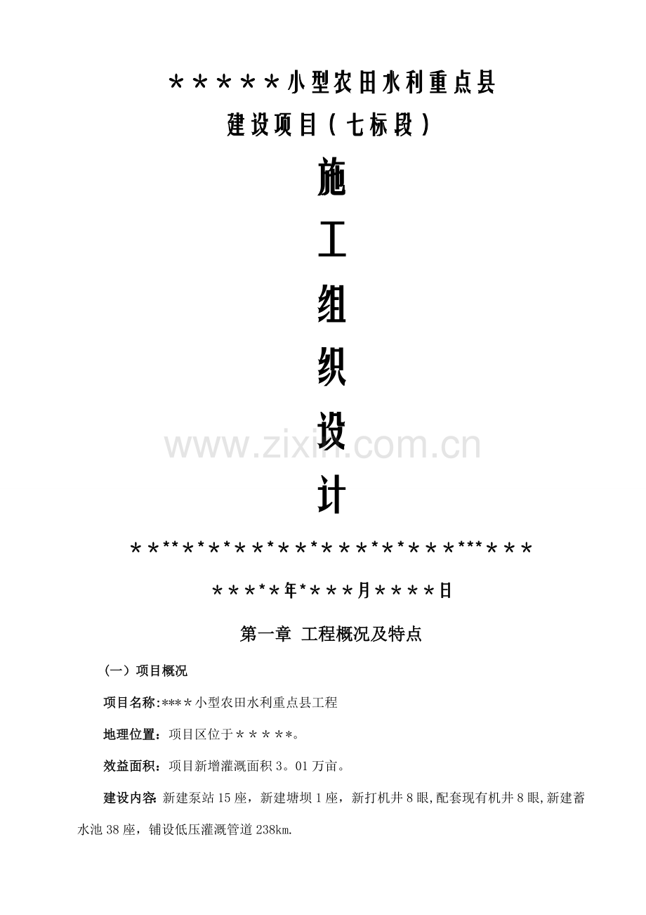小型农田水利施工组织设计.doc_第1页