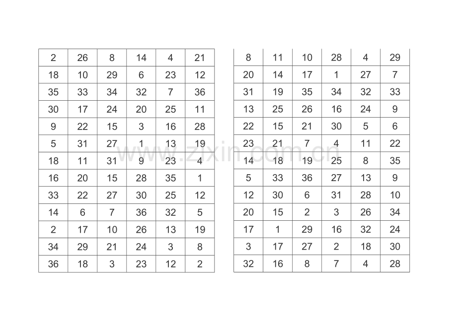 舒尔特表36格.doc_第1页