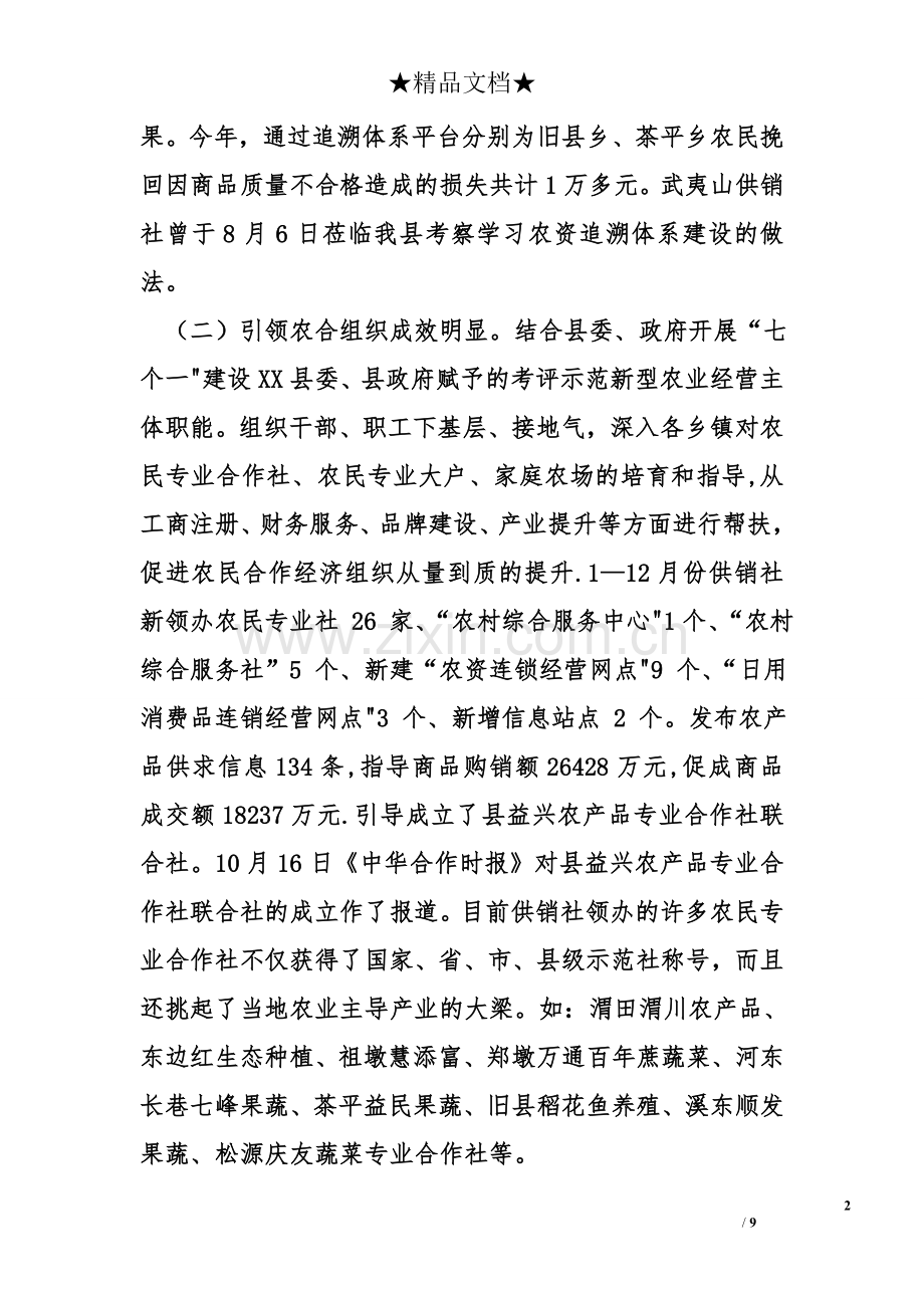 乡镇供销社年度工作总结及工作计划.doc_第2页