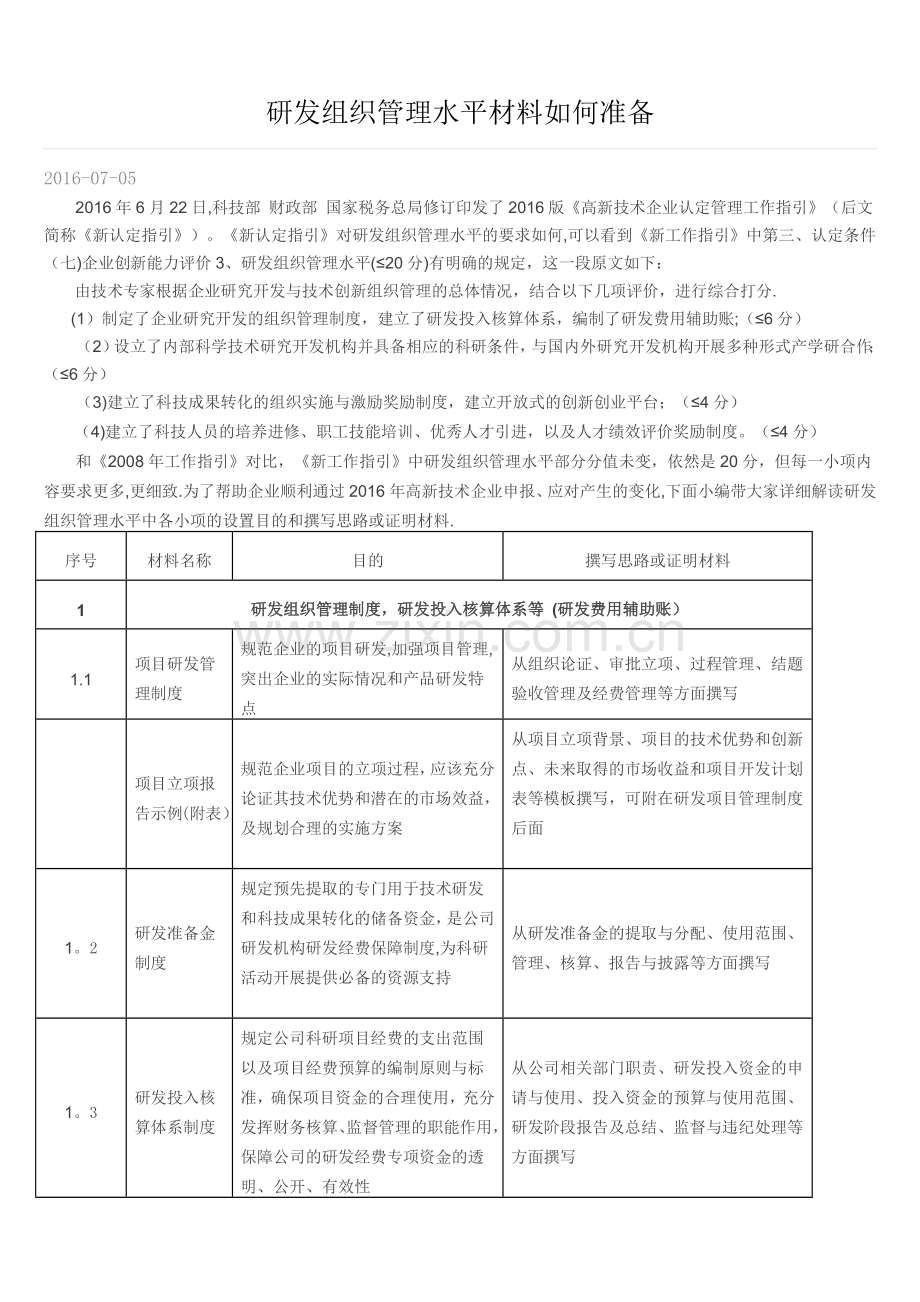 研发组织管理水平材料如何准备.doc_第1页