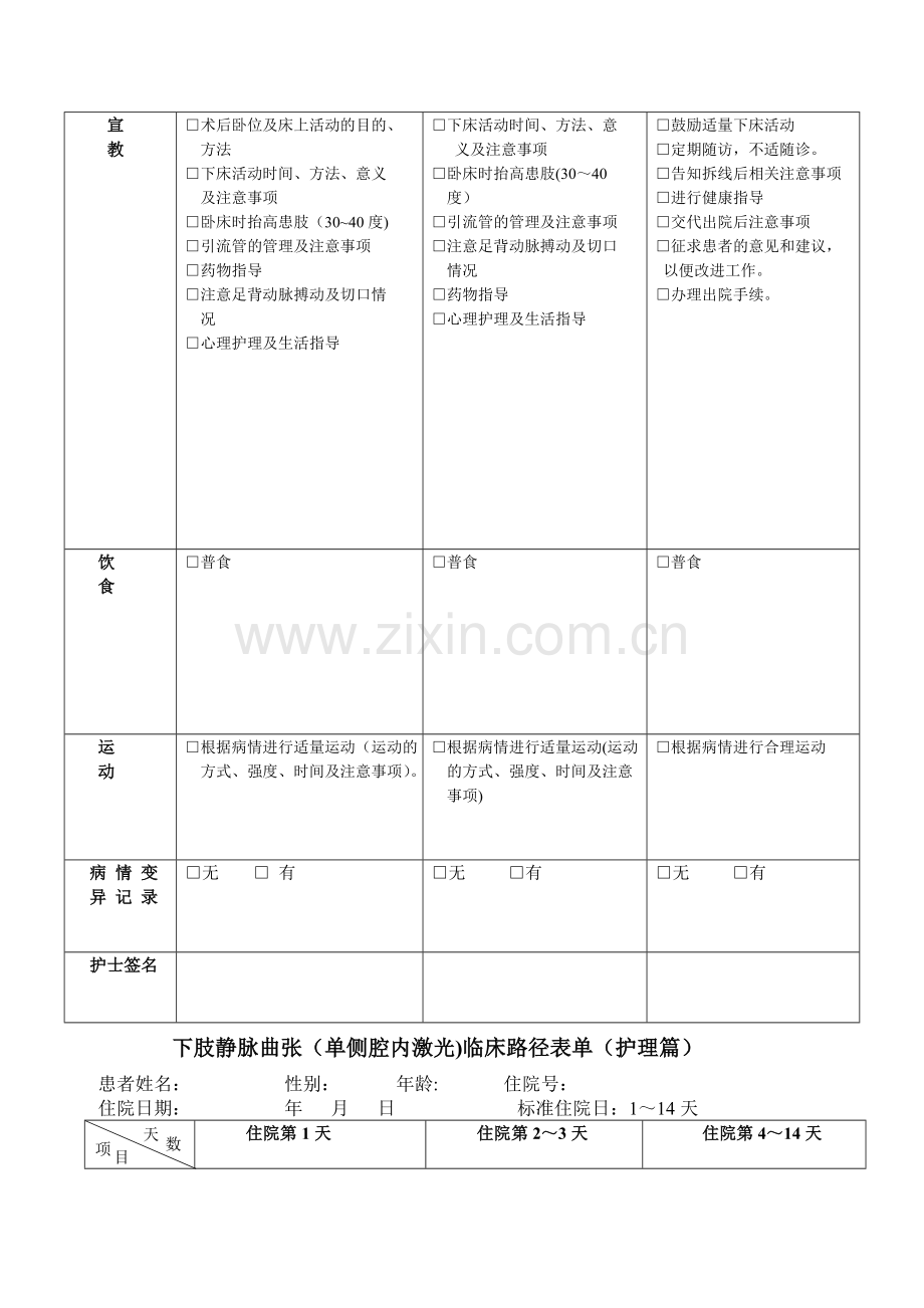 普外科单病种--护理临床路径表单--护理篇--患者篇.doc_第2页