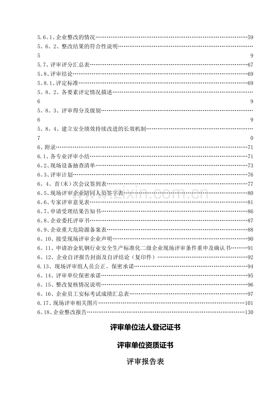 二级安全生产标准化评审报告.doc_第2页