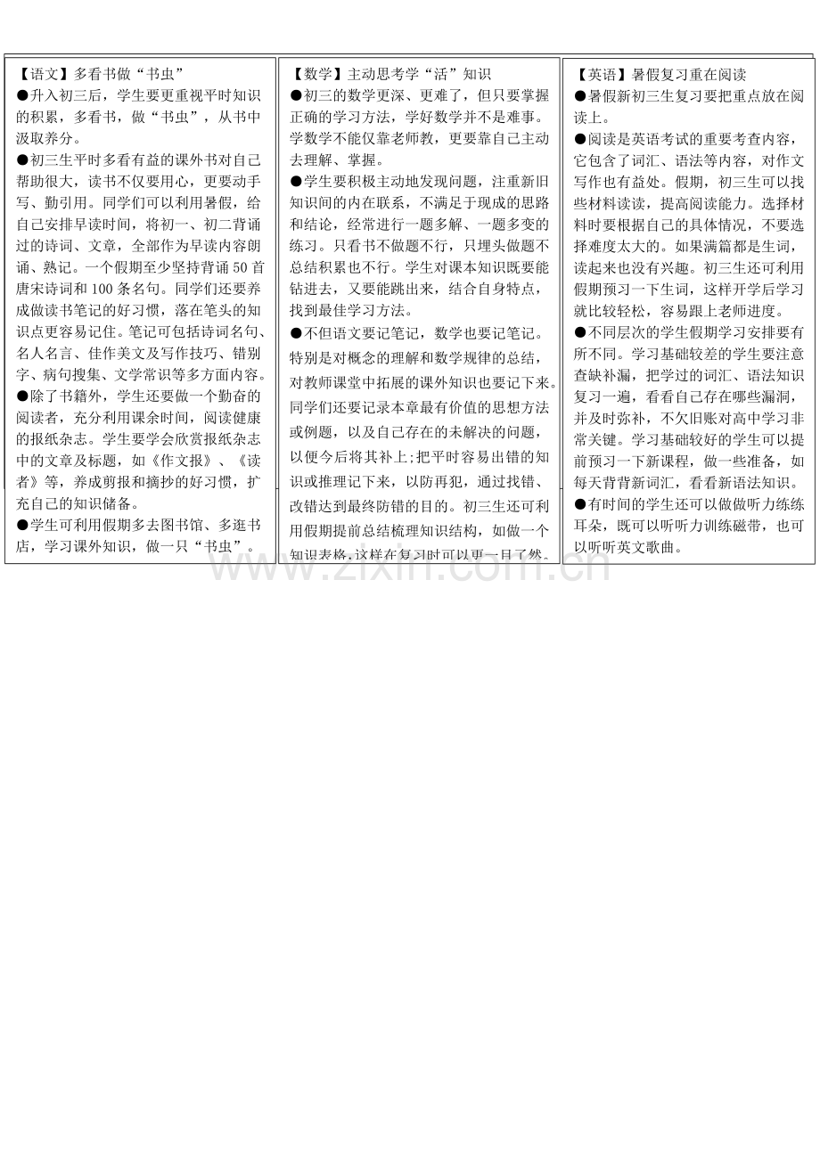 新初三暑期作息表.doc_第2页