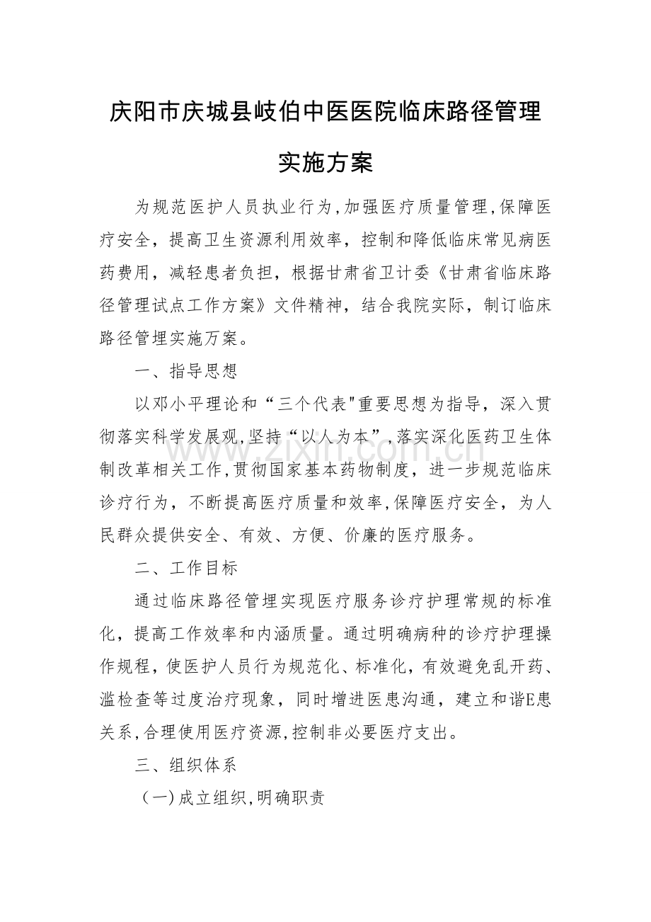 临床路径实施方案.doc_第1页