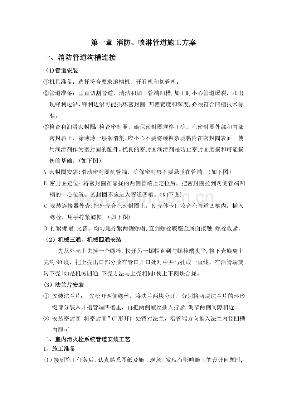 消防喷淋管道施工方案.doc_第1页