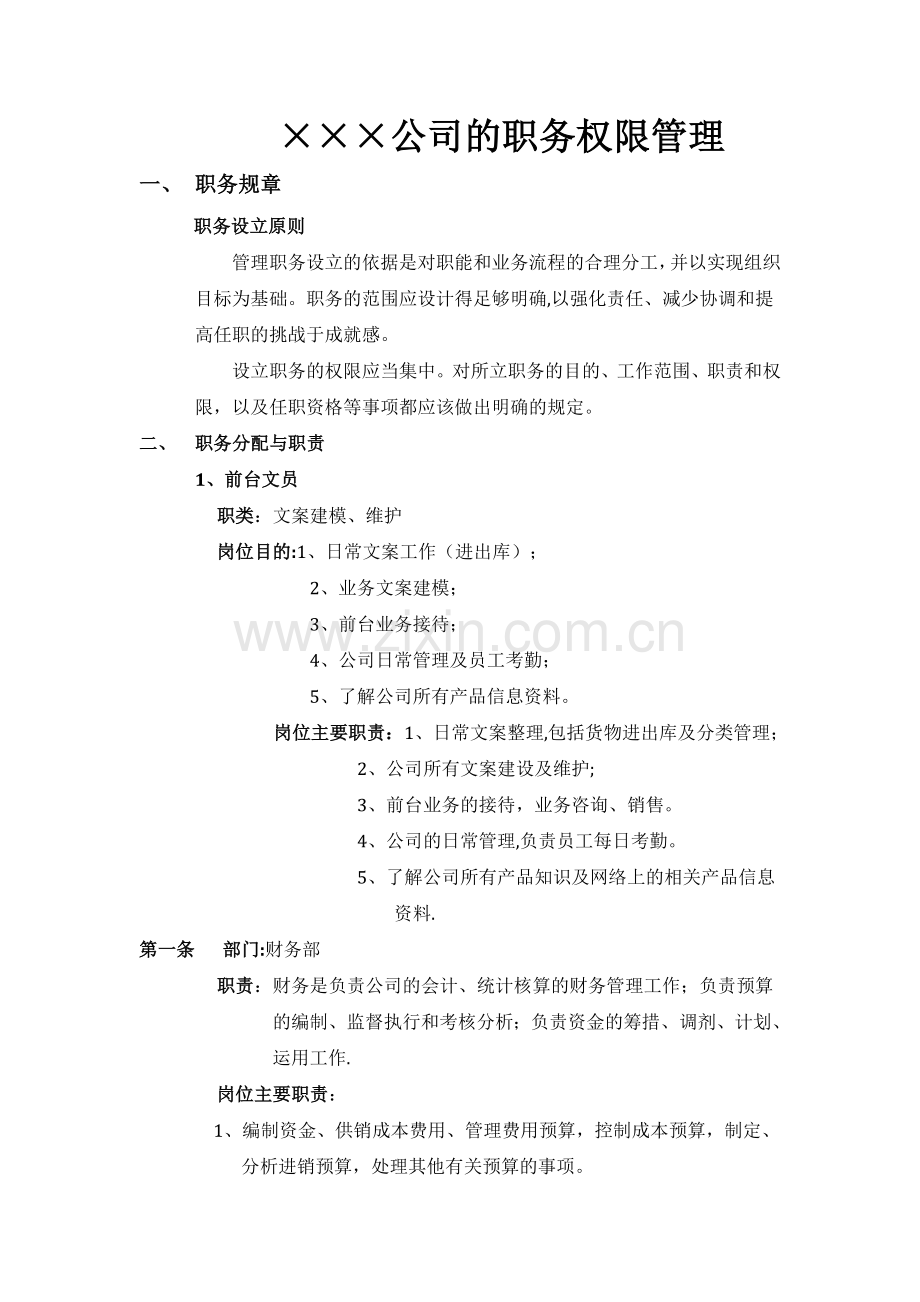 职务权限管理.doc_第1页