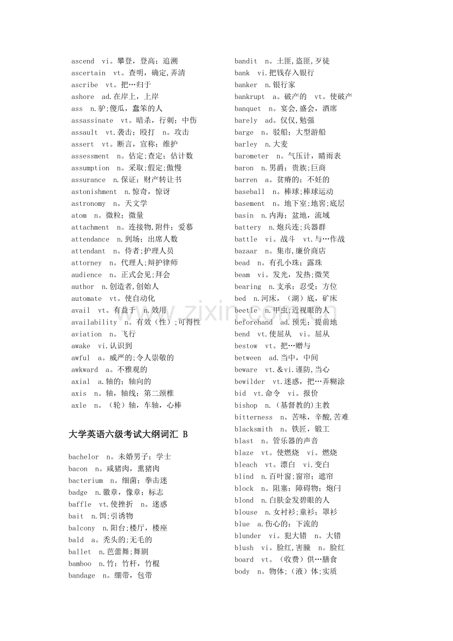 -学习资料大全：大学英语六级单词表.doc_第2页
