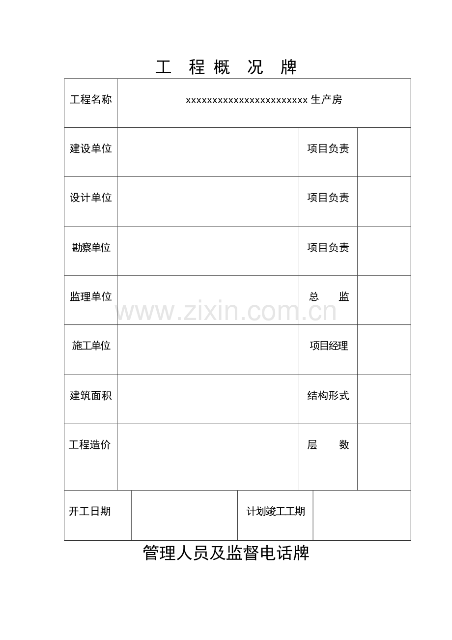 施工现场七牌一图的制作及内容.doc_第1页