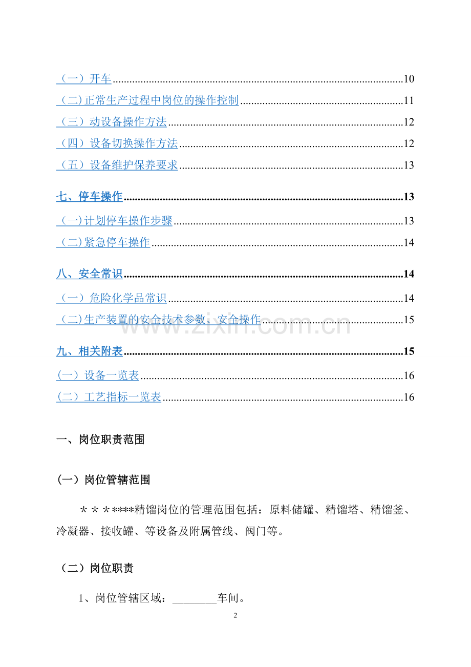 精馏岗位操作规程模板.doc_第2页