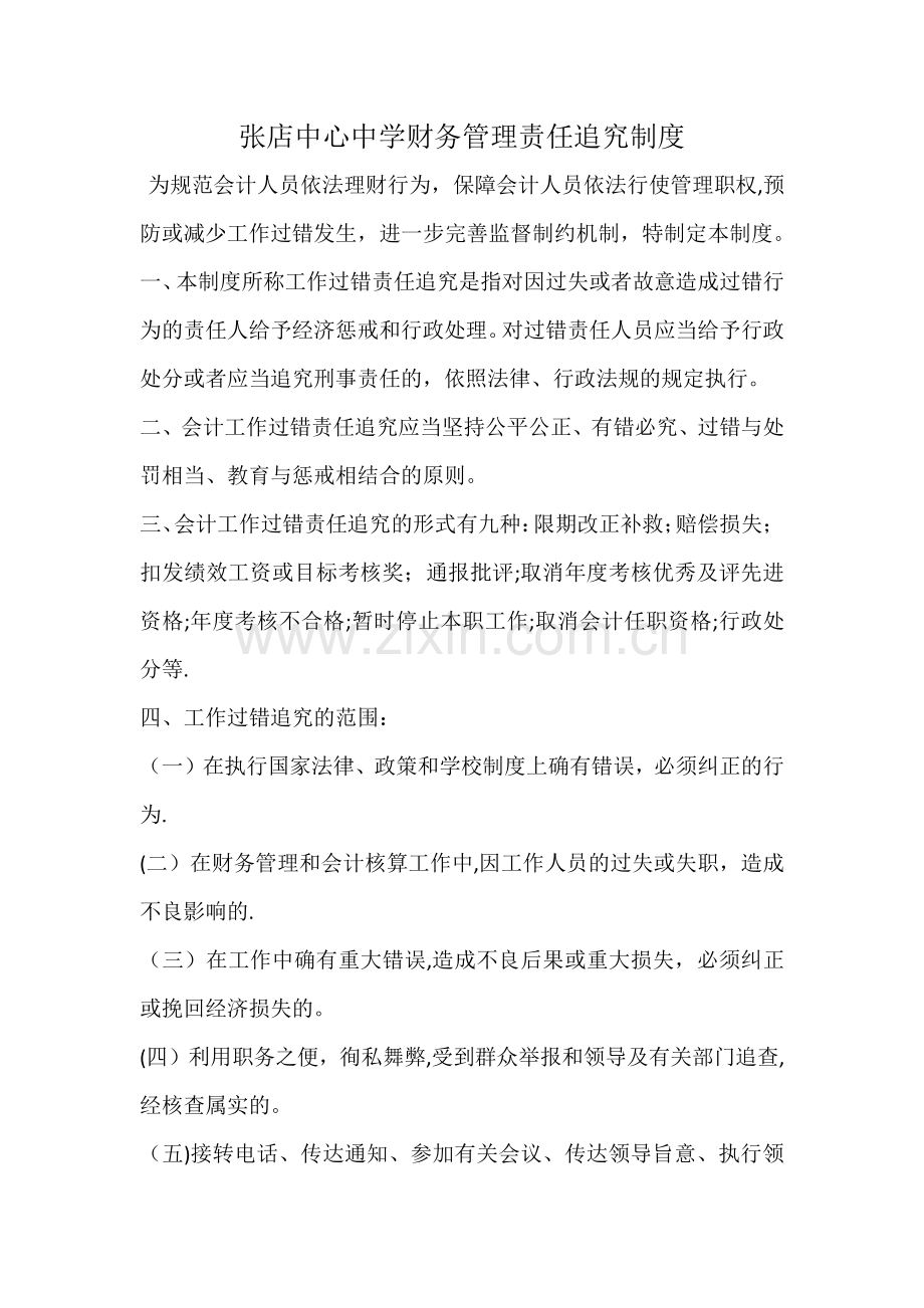 中学财务管理责任追究制度.docx_第1页