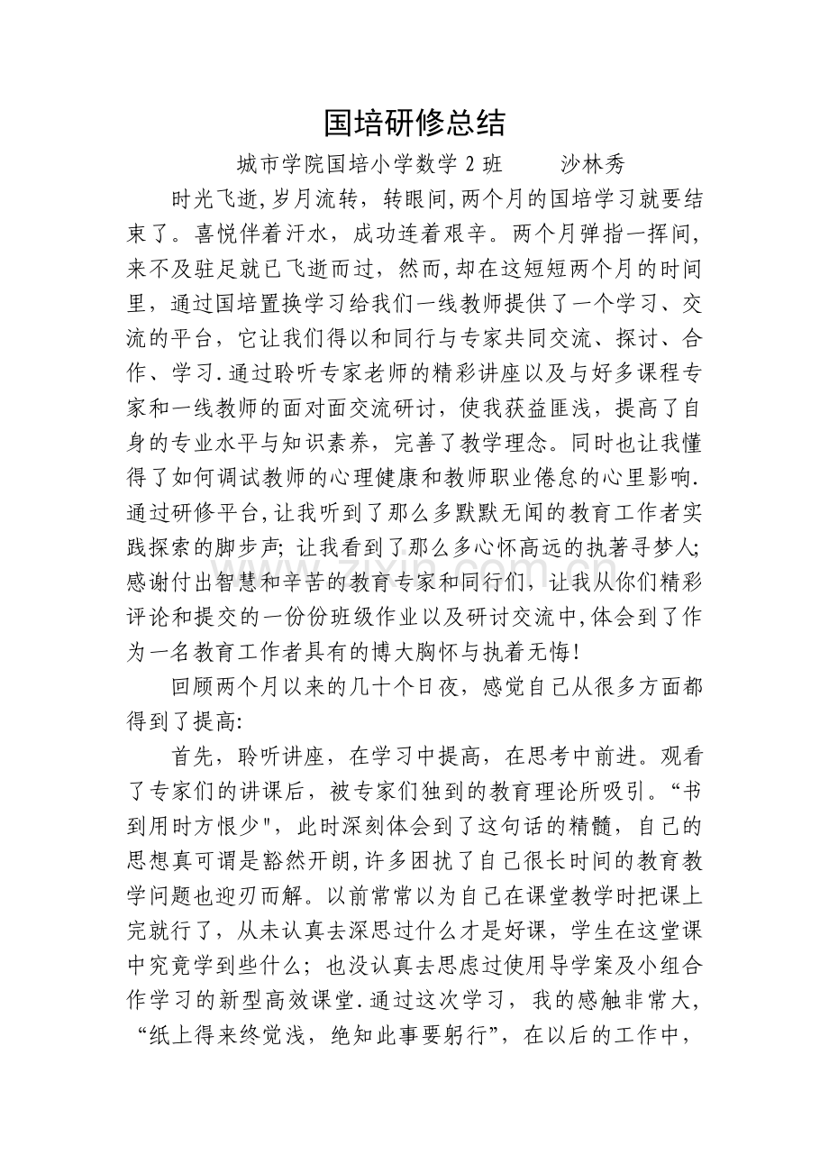 研修总结--沙.doc_第1页