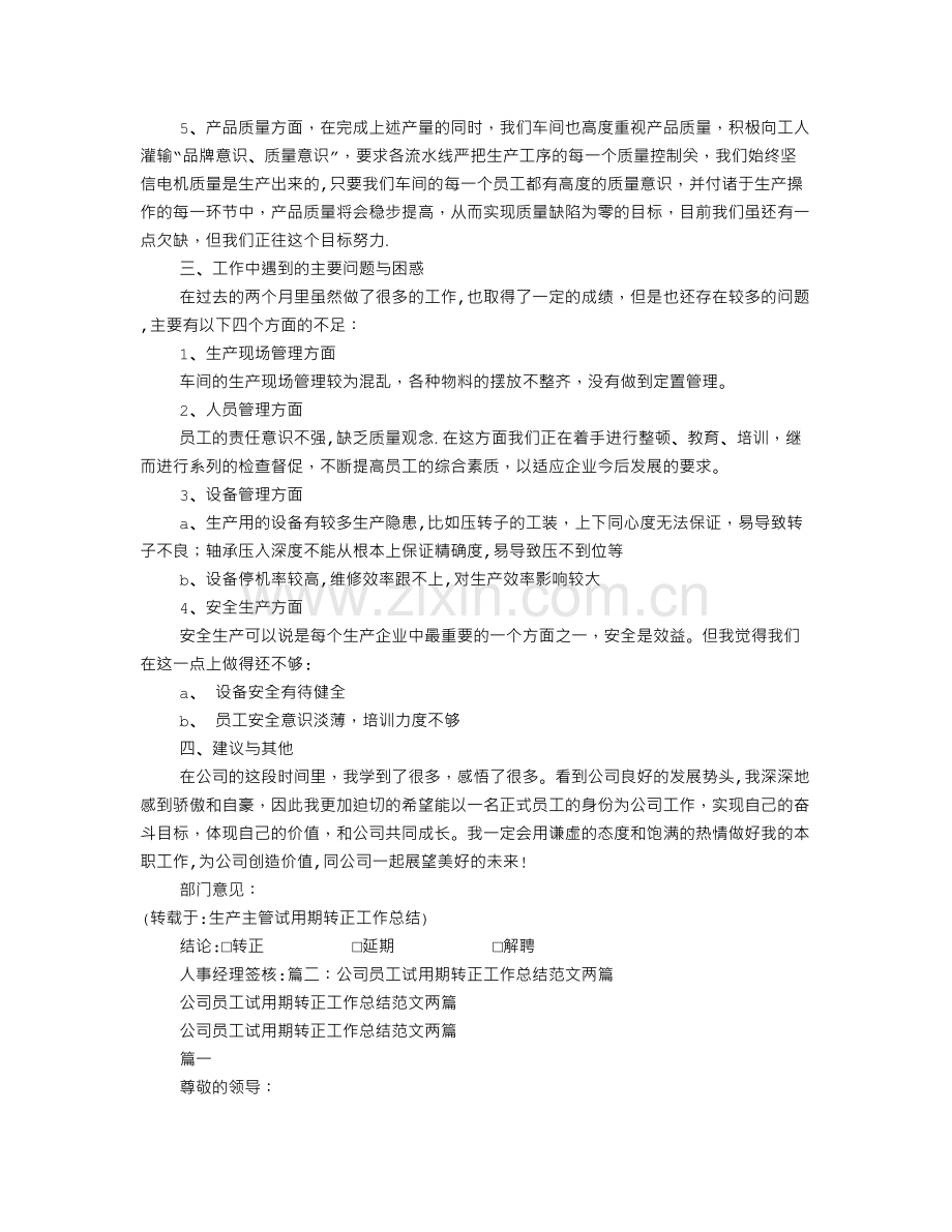 生产主管试用期转正工作总结.doc_第2页