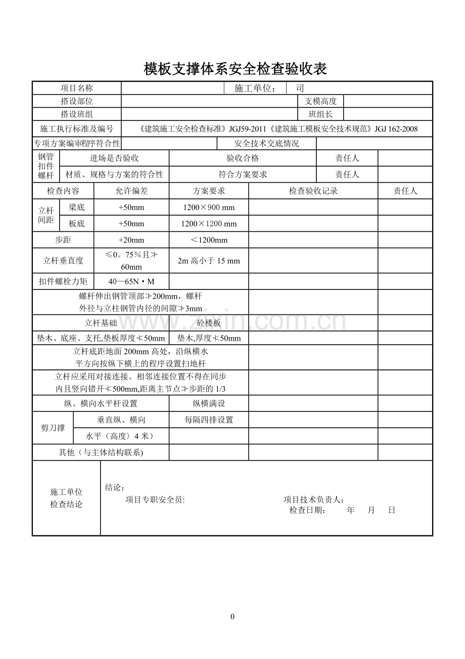 安全检查验收表汇总.doc_第1页