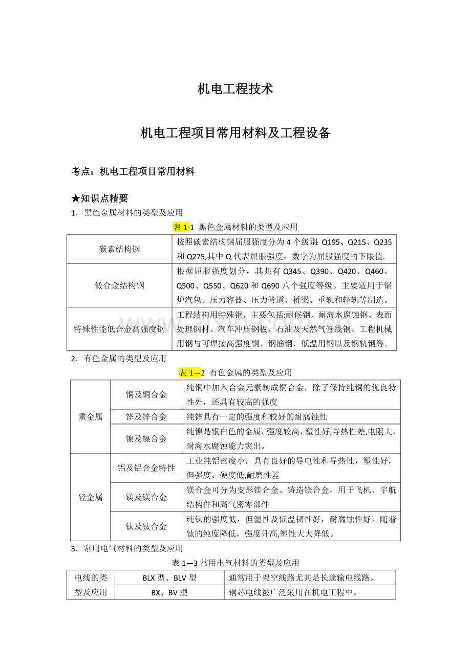 机电工程技术讲义.doc_第1页