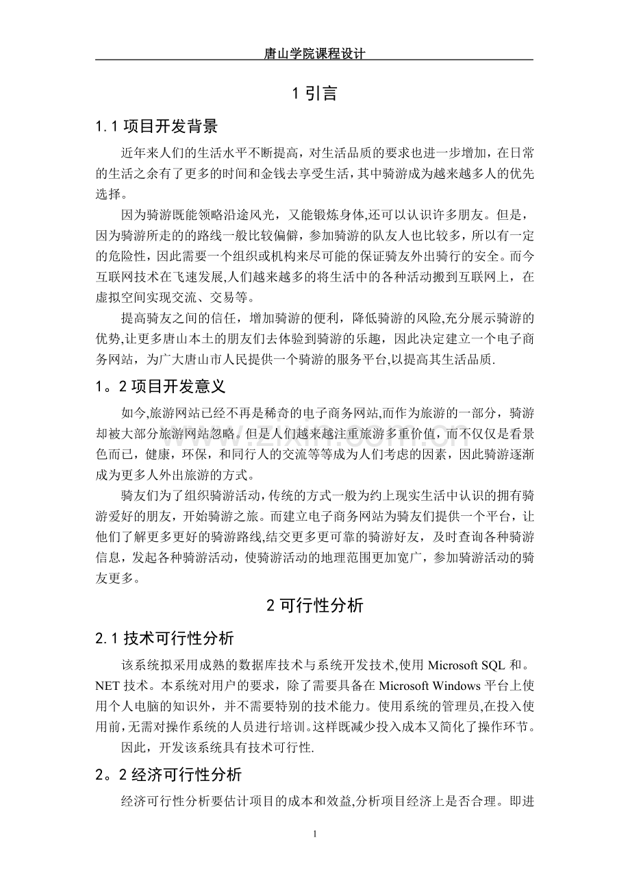 旅游网站项目管理报告.doc_第1页