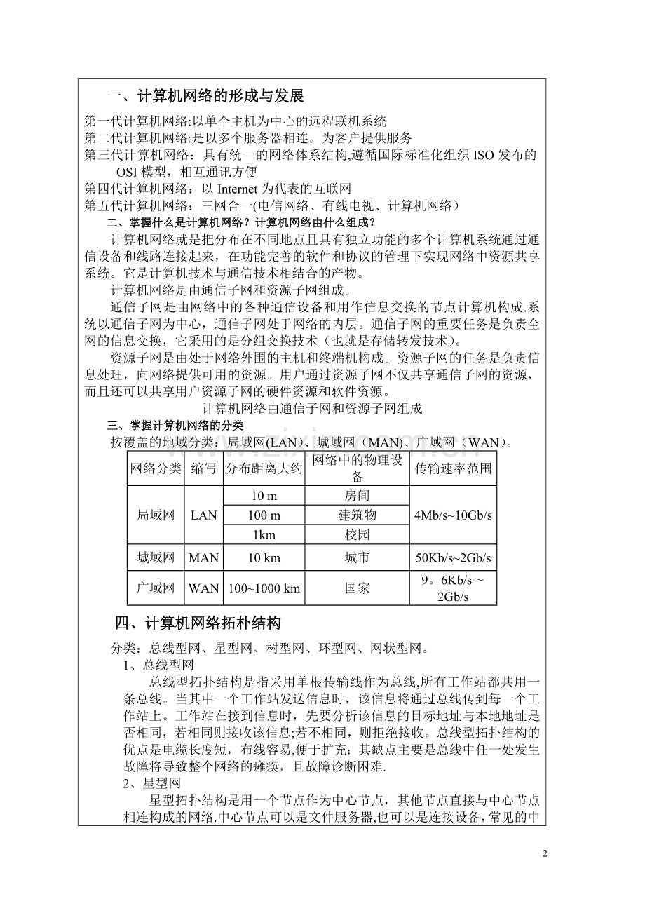 计算机网络试讲教案.doc_第2页