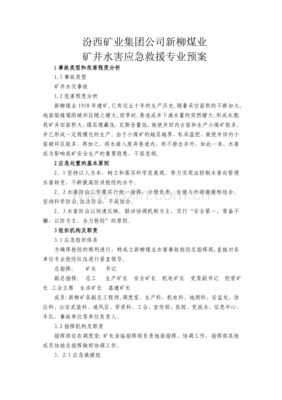 水害应急救援专业预案.doc_第1页