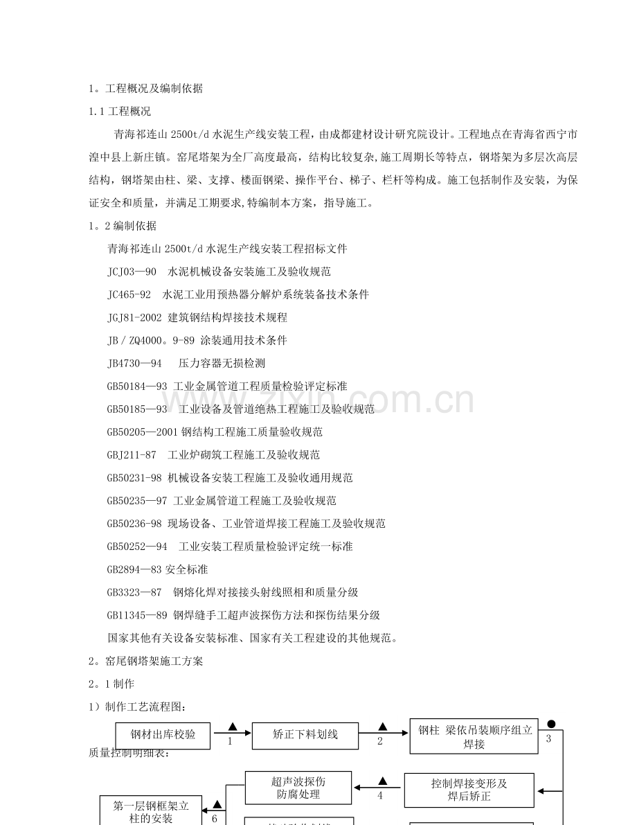 塔架施工组织设计.doc_第1页
