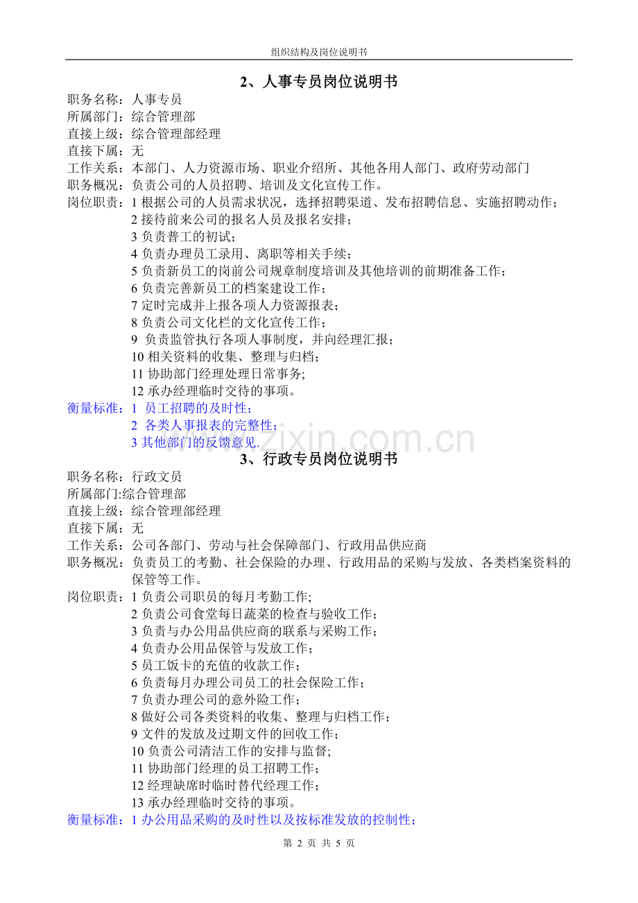 行政部组织结构及岗位职责.doc_第2页