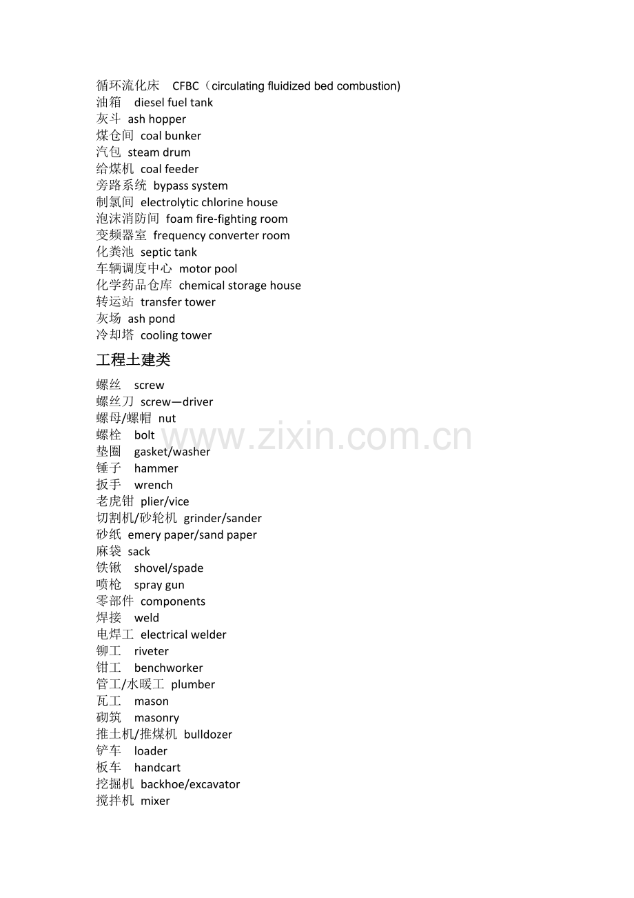 火电厂常用英语词汇总结.doc_第2页