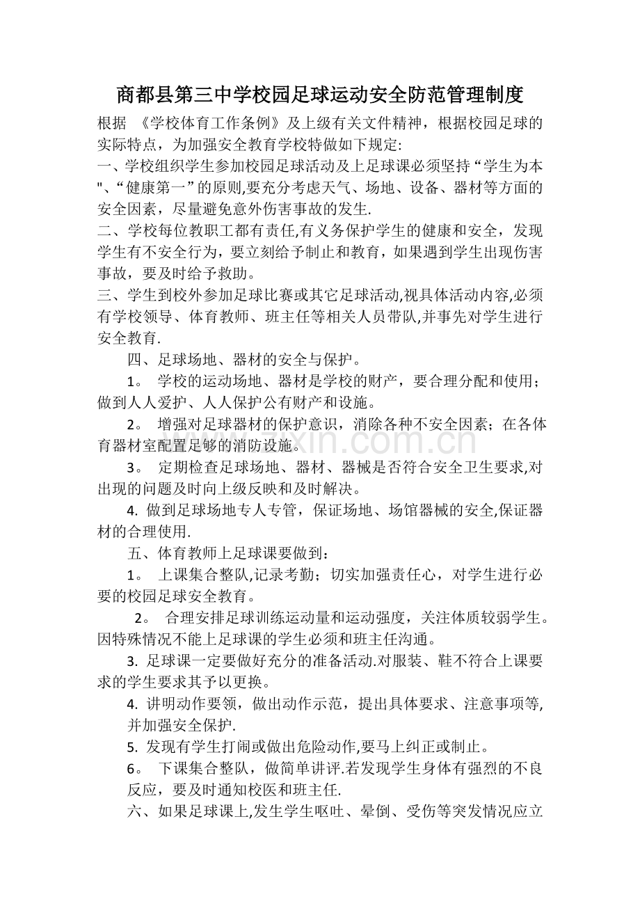 校园足球安全防范管理制度.doc_第1页