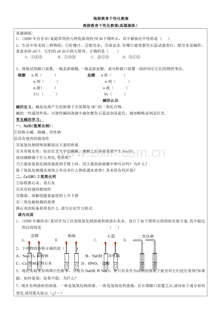 海豚教育个性化教案模板(初高生适用).doc_第2页