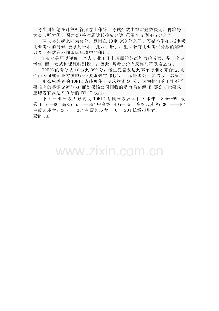 托业成绩说明-托业分数换算表.doc_第1页