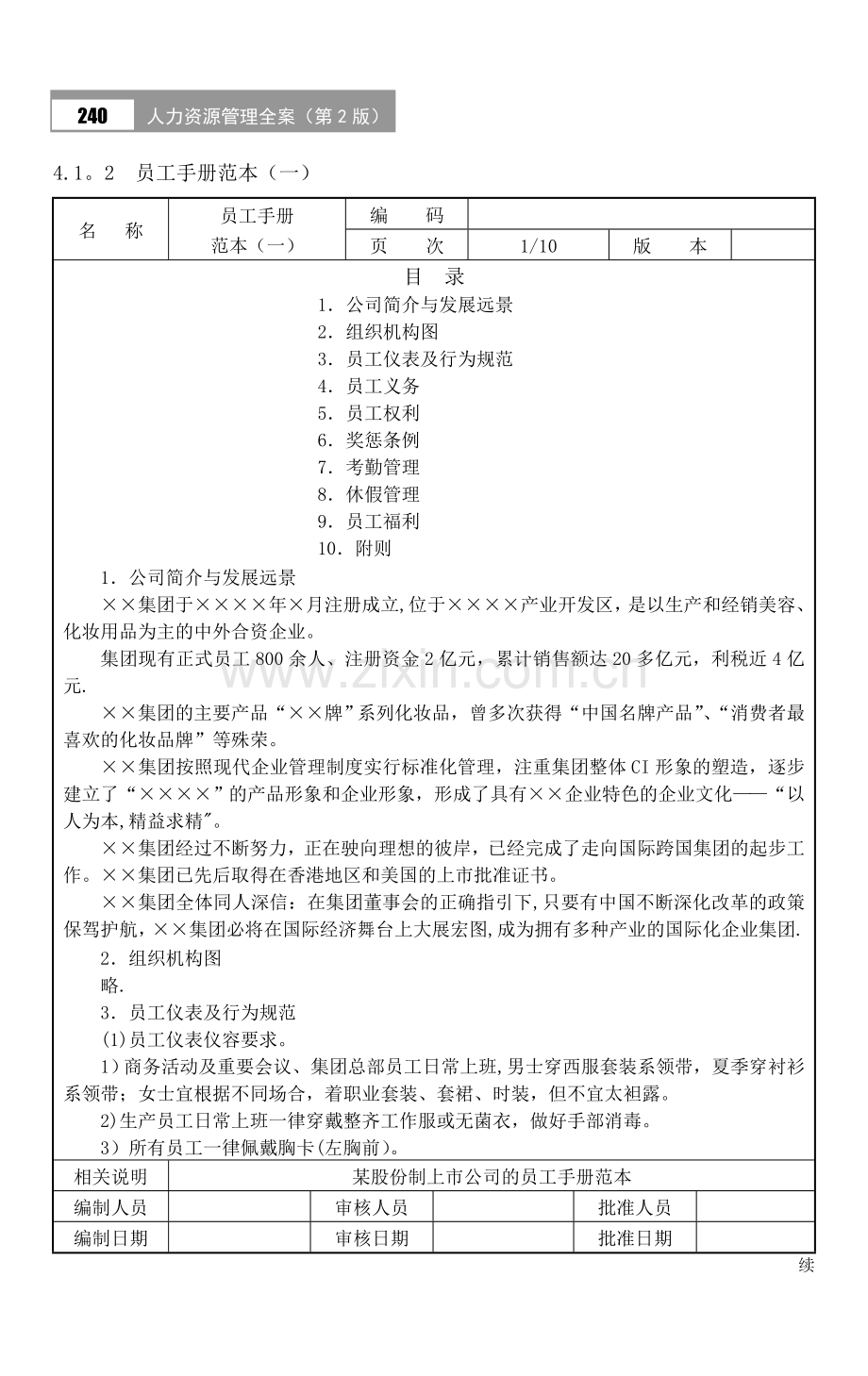 人力资源管理全案(MBA)--日常管理及相关表格.doc_第2页