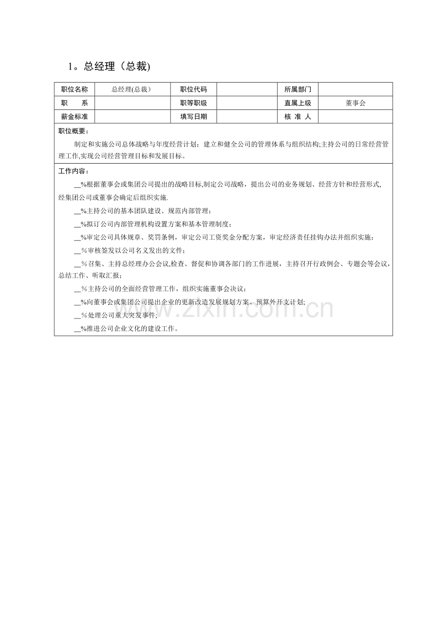 职位说明及绩效考核.doc_第1页