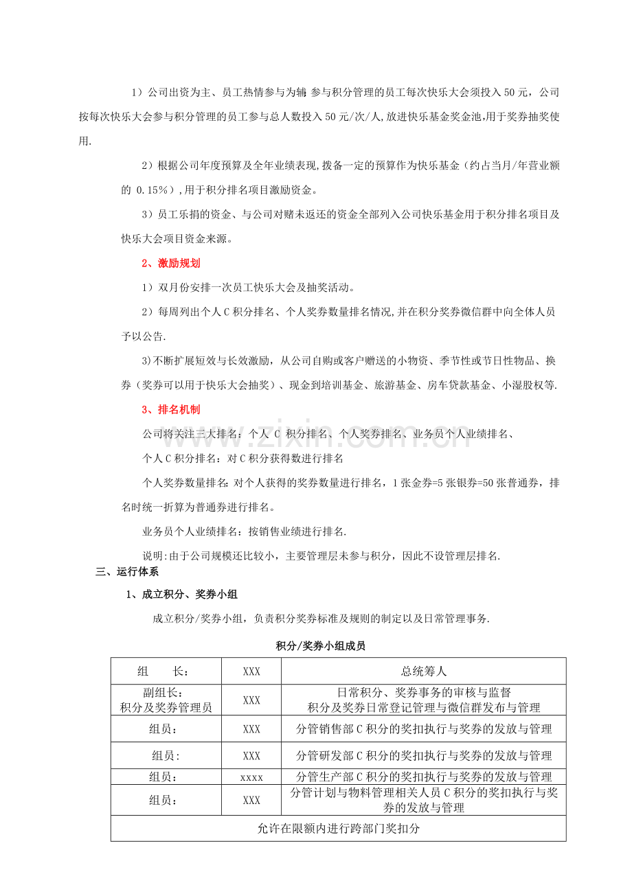 福建XX光电科技股份有限公司积分管理办法.docx_第2页