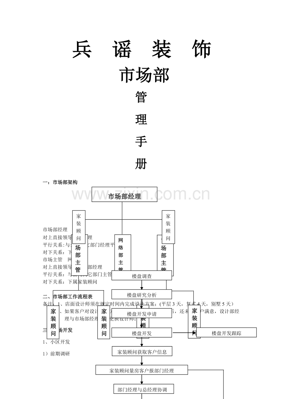 装饰公司市场部管理制度文档.doc_第1页